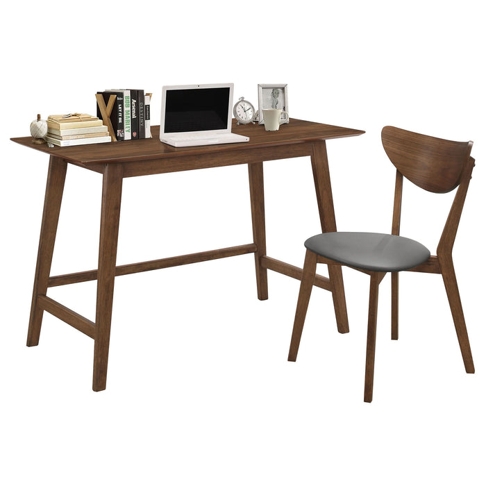 Karri 2-piece Home Office Computer Desk and Chair Set Walnut - Walo Furniture 