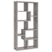 Theo 71-inch 7-shelf Bookshelf Grey Driftwood - Walo Furniture 