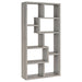 Theo 71-inch 7-shelf Bookshelf Grey Driftwood - Walo Furniture 