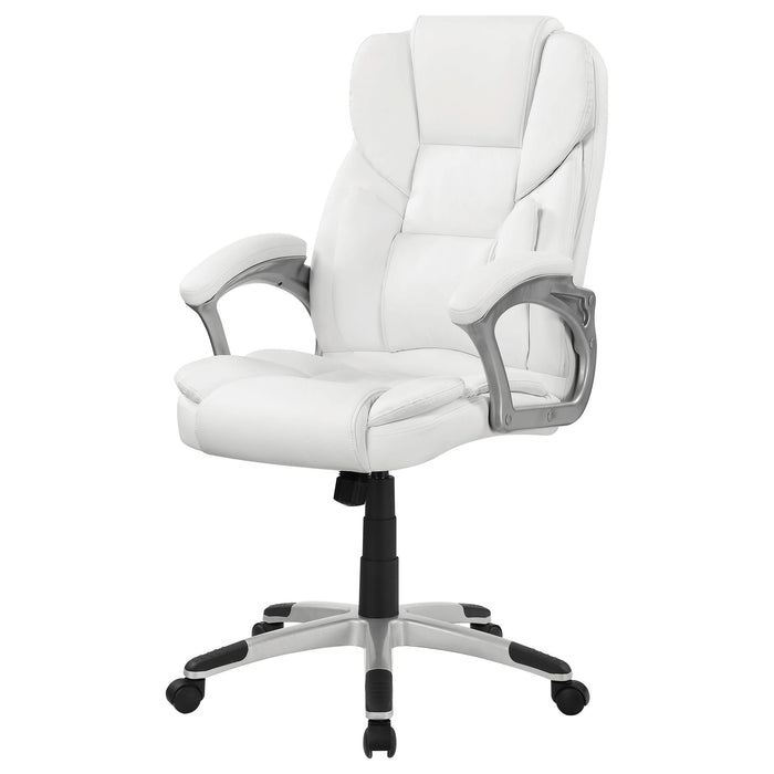 Kaffir Upholstered Adjustable Home Office Desk Chair White - Walo Furniture 