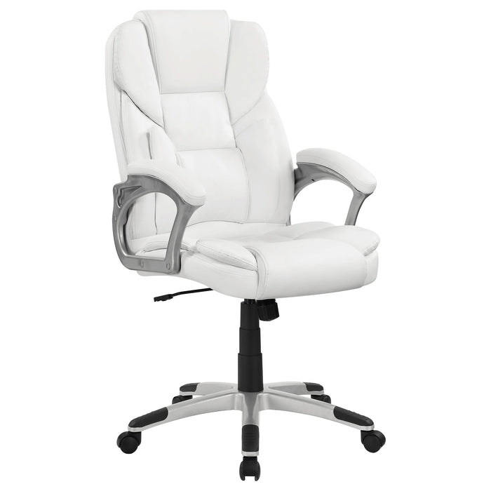 Kaffir Upholstered Adjustable Home Office Desk Chair White - Walo Furniture 