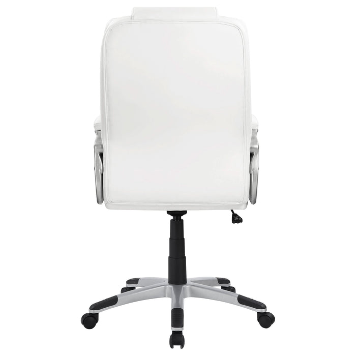 Kaffir Upholstered Adjustable Home Office Desk Chair White - Walo Furniture 