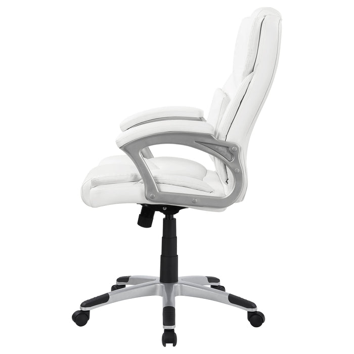 Kaffir Upholstered Adjustable Home Office Desk Chair White - Walo Furniture 