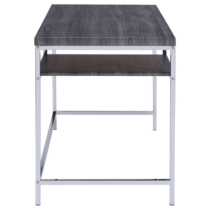 Kravitz 47-inch 1-shelf Writing Desk Weathered Grey - Walo Furniture 