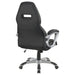 Bruce Upholstered Adjustable Home Office Desk Chair Black - Walo Furniture 