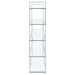 Elmer 63-inch 5-shelf Bookshelf Clear and Chrome - Walo Furniture 