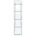 Elmer 63-inch 5-shelf Bookshelf Clear and Chrome - Walo Furniture 