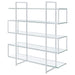 Elmer 63-inch 5-shelf Bookshelf Clear and Chrome - Walo Furniture 