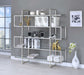 Elmer 63-inch 5-shelf Bookshelf Clear and Chrome - Walo Furniture 