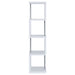 Baxter 67-inch 4-shelf Bookshelf White and Chrome - Walo Furniture 