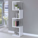 Baxter 67-inch 4-shelf Bookshelf White and Chrome - Walo Furniture 