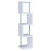 Baxter 67-inch 4-shelf Bookshelf White and Chrome - Walo Furniture 