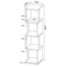 Baxter 67-inch 4-shelf Bookshelf White and Chrome - Walo Furniture 