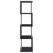 Baxter 67-inch 4-shelf Bookshelf Black and Chrome - Walo Furniture 