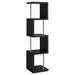 Baxter 67-inch 4-shelf Bookshelf Black and Chrome - Walo Furniture 