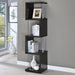 Baxter 67-inch 4-shelf Bookshelf Black and Chrome - Walo Furniture 