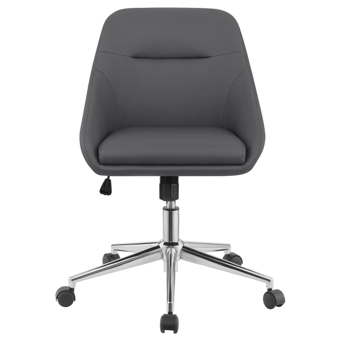 Jackman Upholstered Adjustable Home Office Desk Chair Grey