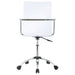 Amaturo Acrylic Adjustable Home Office Desk Chair Clear - Walo Furniture 