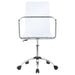 Amaturo Acrylic Adjustable Home Office Desk Chair Clear - Walo Furniture 