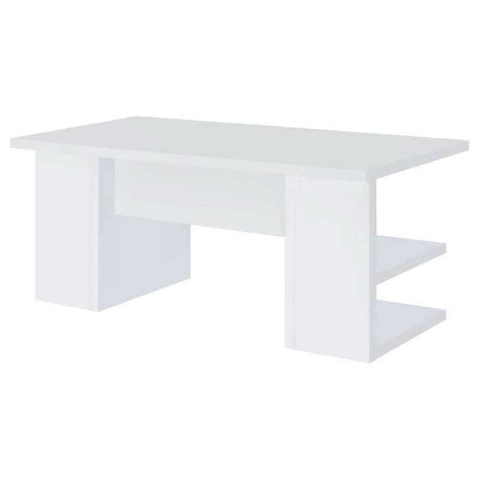 Alice 71-inch 4-shelf Engineered Wood Writing Desk White