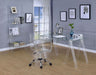 Amaturo Acrylic Adjustable Home Office Desk Chair Clear - Walo Furniture 