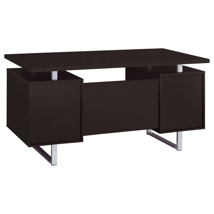 Lawtey 60-inch 2-drawer Office Computer Desk Cappuccino - Walo Furniture 