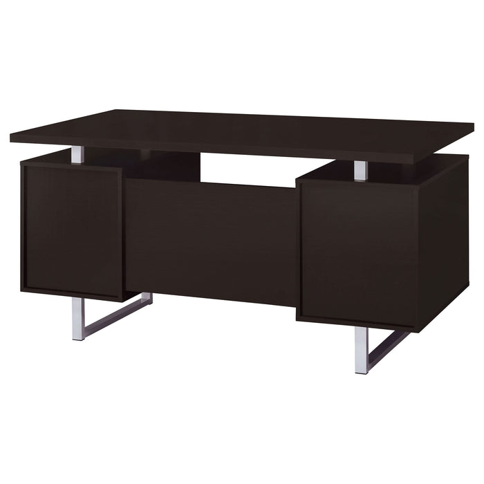 Lawtey 60-inch 2-drawer Office Computer Desk Cappuccino - Walo Furniture 