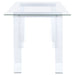 Amaturo 59-inch Glass Top Acrylic Writing Desk Clear - Walo Furniture 