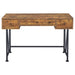 Analiese 47-inch 3-drawer Writing Desk Rustic Nutmeg - Walo Furniture 