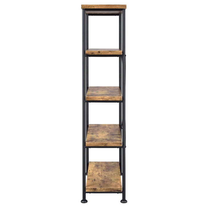 Analiese 63-inch 4-shelf Bookshelf Rustic Nutmeg - Walo Furniture 