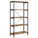 Analiese 63-inch 4-shelf Bookshelf Rustic Nutmeg - Walo Furniture 