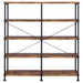 Analiese 63-inch 4-shelf Double Bookshelf Rustic Nutmeg - Walo Furniture 