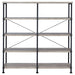 Analiese 63-inch 4-shelf Double Bookshelf Grey Driftwood - Walo Furniture 