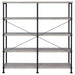 Analiese 63-inch 4-shelf Double Bookshelf Grey Driftwood - Walo Furniture 