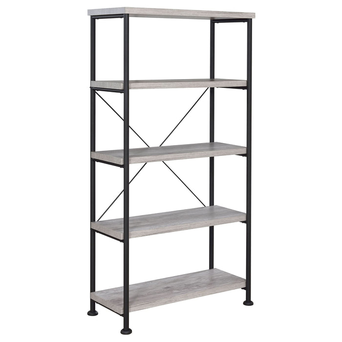 Analiese 63-inch 4-shelf Bookshelf Grey Driftwood - Walo Furniture 