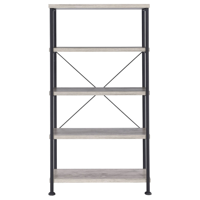 Analiese 63-inch 4-shelf Bookshelf Grey Driftwood - Walo Furniture 