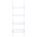 Amaturo 72-inch 4-shelf Acrylic Ladder Bookshelf Clear - Walo Furniture 