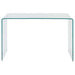 Ripley 47-inch Tempered Bent Glass Writing Desk Clear - Walo Furniture 