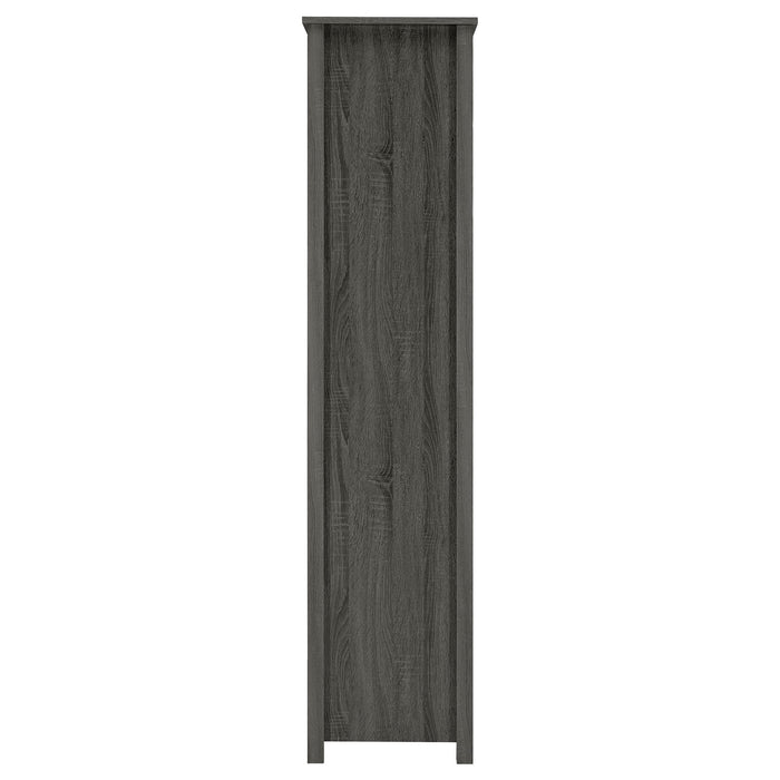 Dylan 68-inch 4-shelf Storage Bookshelf Weathered Grey