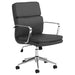 Ximena Upholstered Adjustable Mid Back Office Chair Black - Walo Furniture 