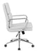 Ximena Upholstered Adjustable Mid Back Office Chair White - Walo Furniture 