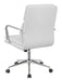 Ximena Upholstered Adjustable Mid Back Office Chair White - Walo Furniture 