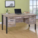 Samson 60-inch 4-drawer Office Computer Desk Weathered Oak - Walo Furniture 