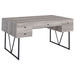 Analiese 63-inch 4-drawer Writing Desk Grey Driftwood - Walo Furniture 