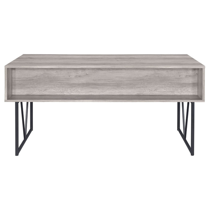 Analiese 63-inch 4-drawer Writing Desk Grey Driftwood - Walo Furniture 