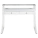 Gemma 48-inch 2-drawer Writing Desk White High Gloss - Walo Furniture 