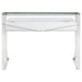 Gemma 48-inch 2-drawer Writing Desk White High Gloss - Walo Furniture 