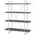 Grimma 63-inch 4-shelf Bookshelf Rustic Grey and Chrome - Walo Furniture 