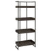 Ember 68-inch 4-shelf Bookshelf Dark Oak and Black - Walo Furniture 