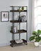 Ember 68-inch 4-shelf Bookshelf Dark Oak and Black - Walo Furniture 